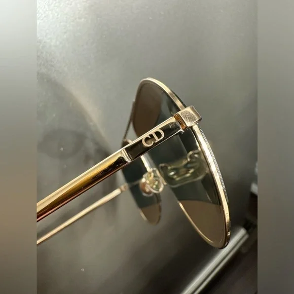 Christian Dior Gold Sunglasses
